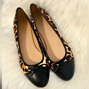 NWB Calfhair Captoe Ballet Flats